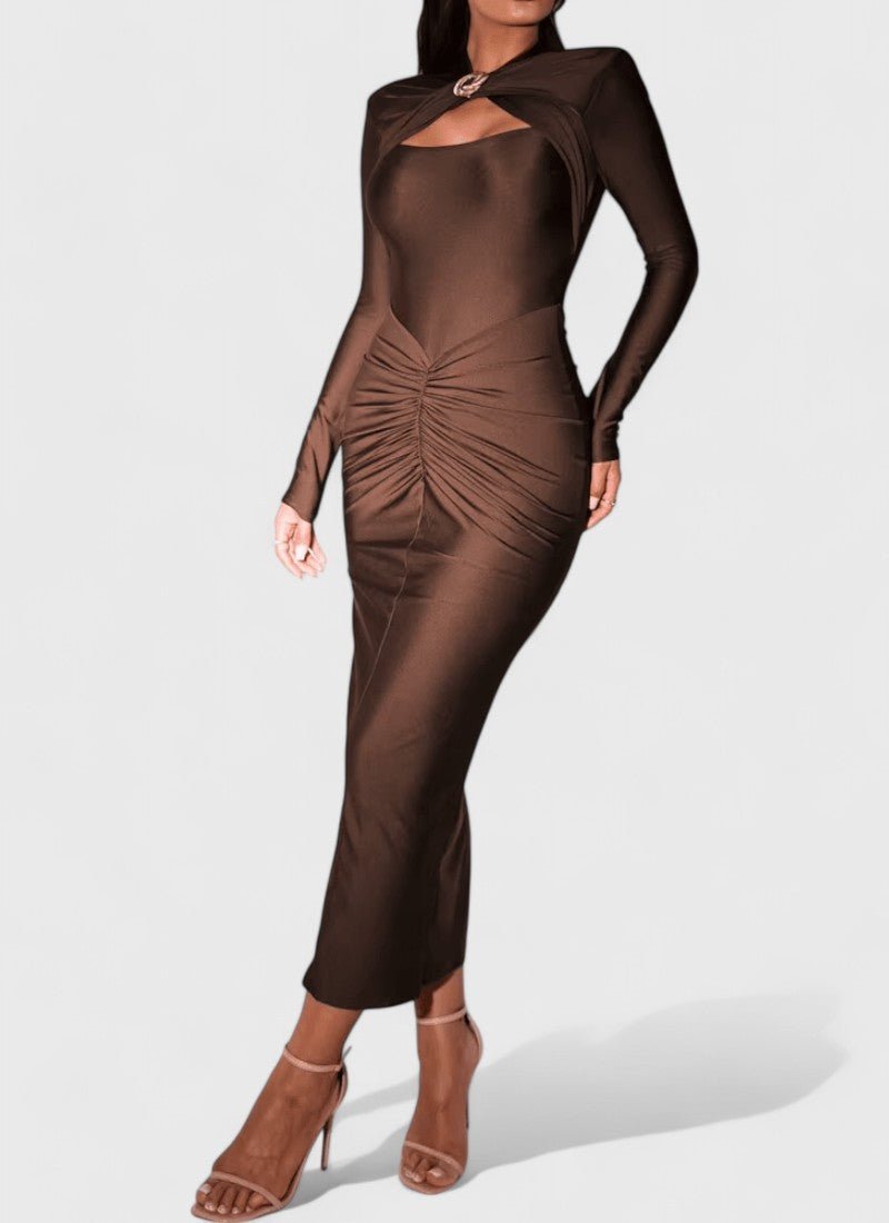 AVA O-NECK MAXI DRESS