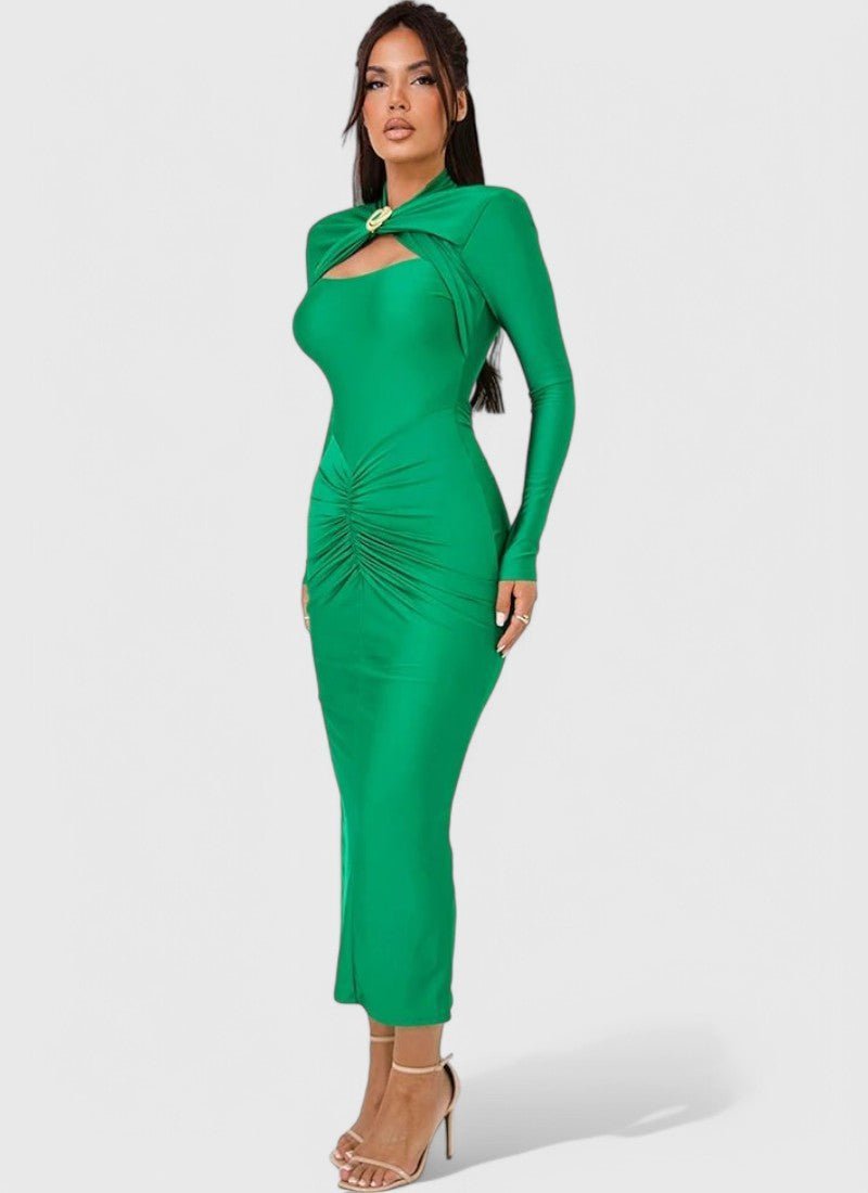 AVA O-NECK MAXI DRESS