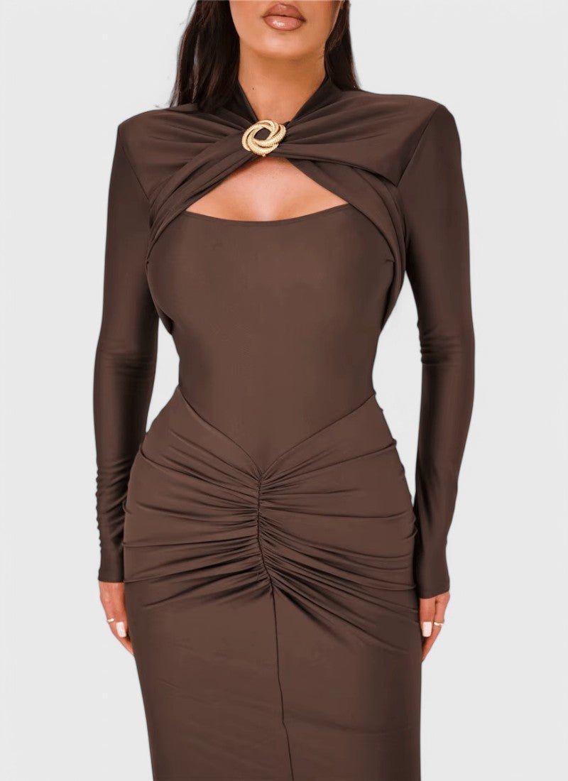 AVA O-NECK MAXI DRESS