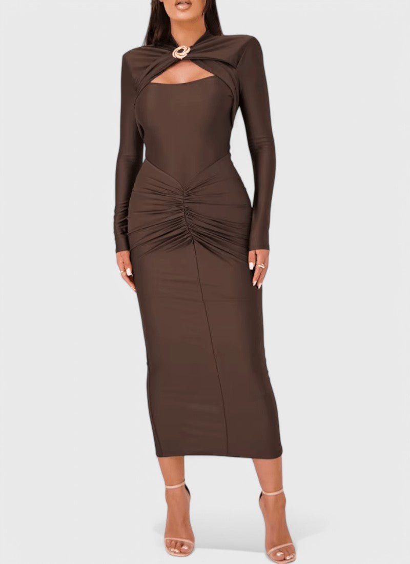 AVA O-NECK MAXI DRESS