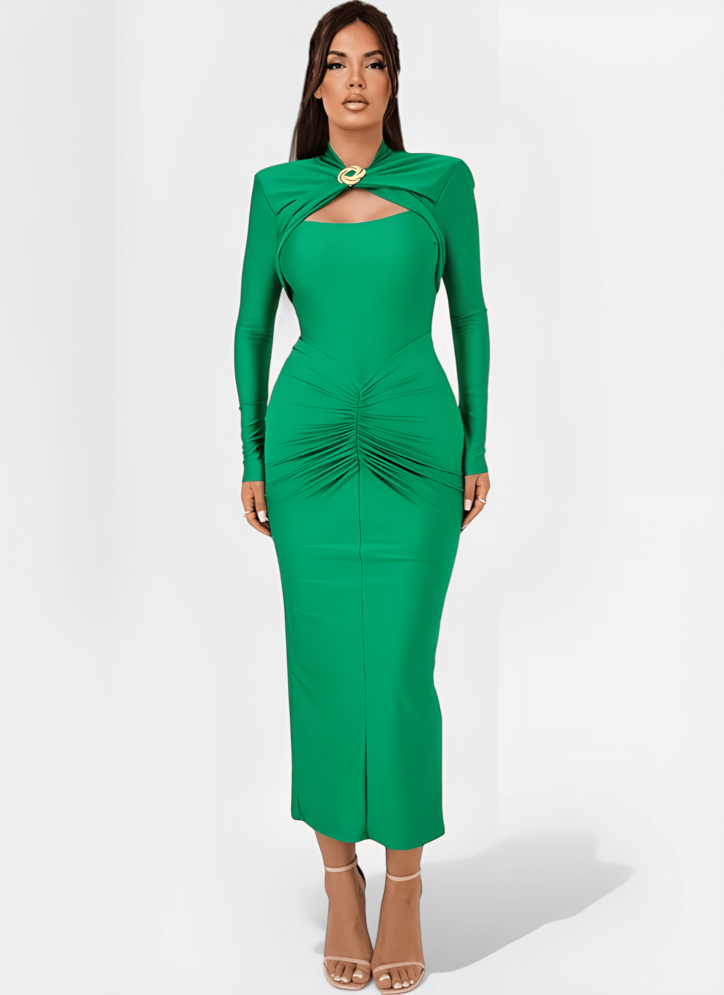 AVA O-NECK MAXI DRESS