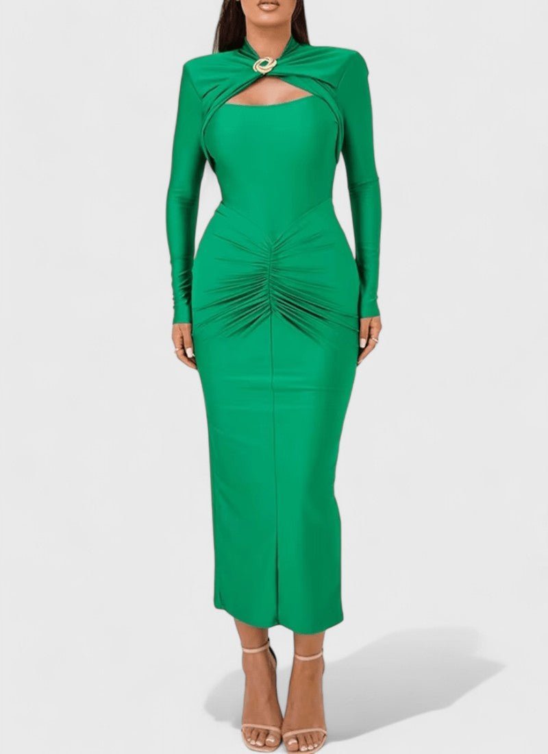 AVA O-NECK MAXI DRESS