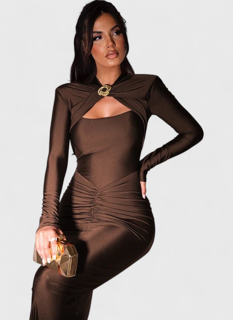 AVA O-NECK MAXI DRESS